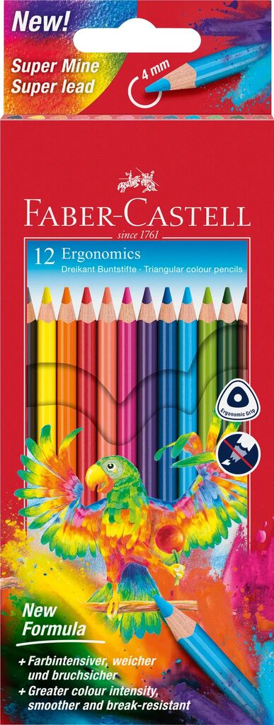 CREIOANE COLORATE TRIUNGHIULARE 12 CULORI ERGONOMICS FABER-CASTELL CREIOANE COLORATE TRIUNGHIULARE 12 CULORI ERGONOMICS FABER-CASTELL